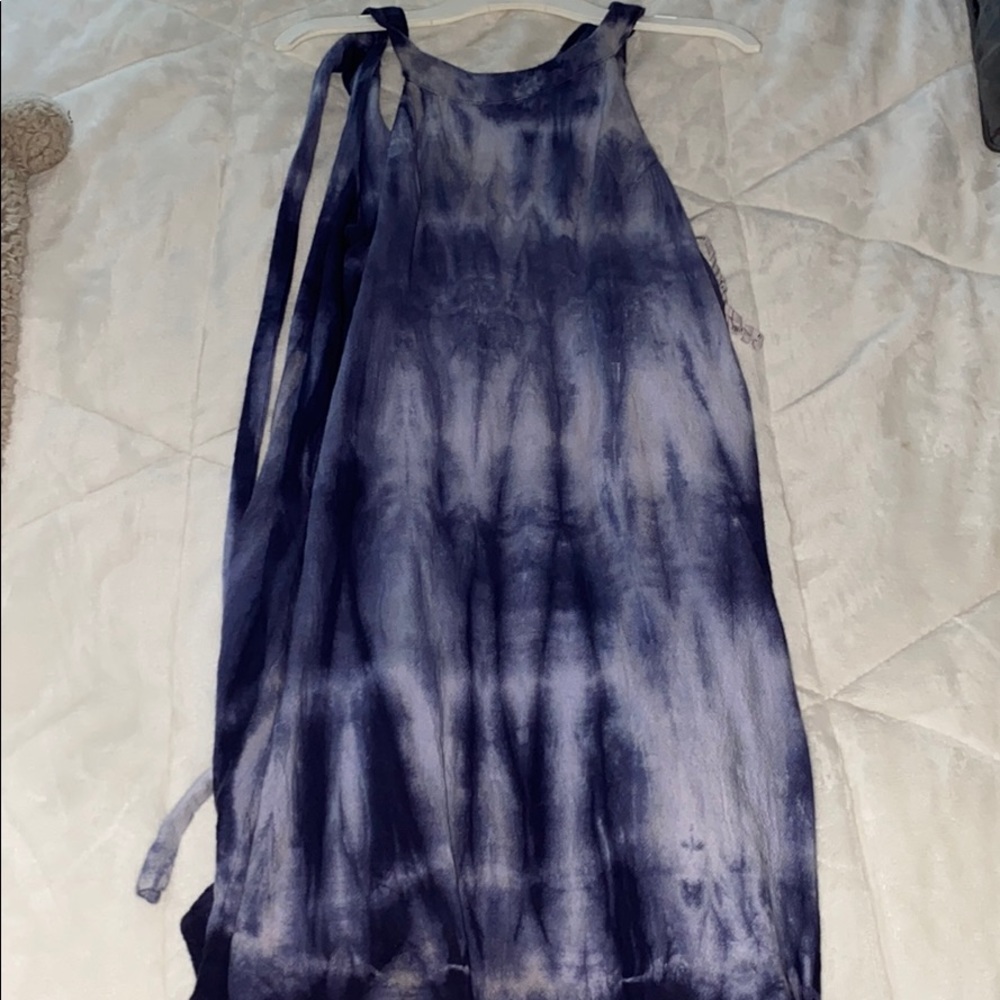 Tie dye high neck swing dress